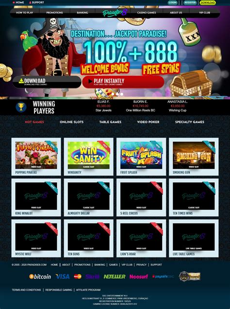 Paradise 8 casino aplicação